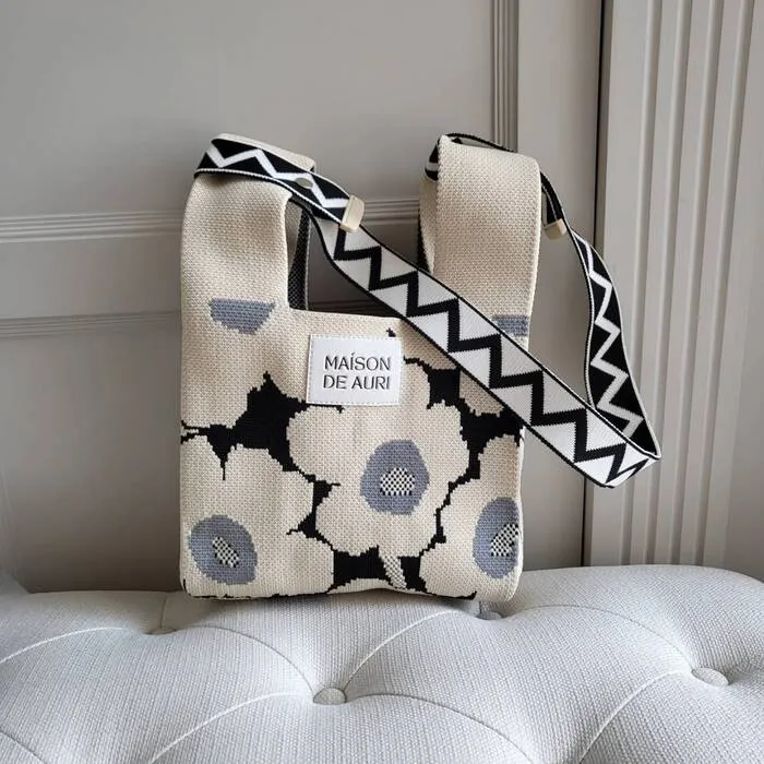 【Maison De Auri】Mini 小提包/ 厚針織/ Tango Green 綠花花 歷史價格詳細信息