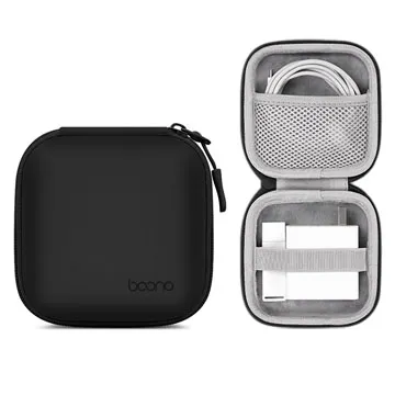 Baona 皮質EVA收納包 耐摔防潑水 絨毛保護 耐裝實用 觸感舒適 隨身用品 充電頭/線材/旅行收納 硬殼收納盒 歷史價格詳細信息