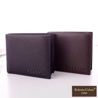 Roberta Colum - 法國荔枝紋軟牛皮可拆式左右翻卡片夾短夾(共2色) 歷史價格詳細信息