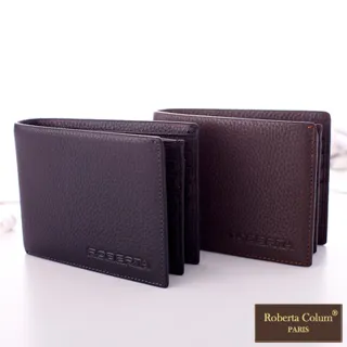 Roberta Colum - 法國荔枝紋軟牛皮可拆式左右翻卡片夾短夾(共2色) 歷史價格詳細信息
