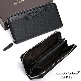 Roberta Colum - 尊爵格調頭層牛皮8卡單拉鍊長夾 歷史價格詳細信息