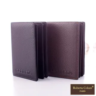 Roberta Colum - 法國荔枝紋軟牛皮可拆式左右翻卡片夾短夾(共2色) 歷史價格詳細信息