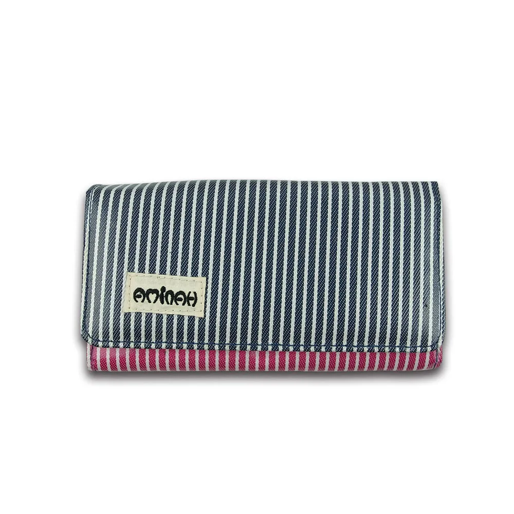 AMINAH-鏡面條紋牛仔長夾 歷史價格詳細信息