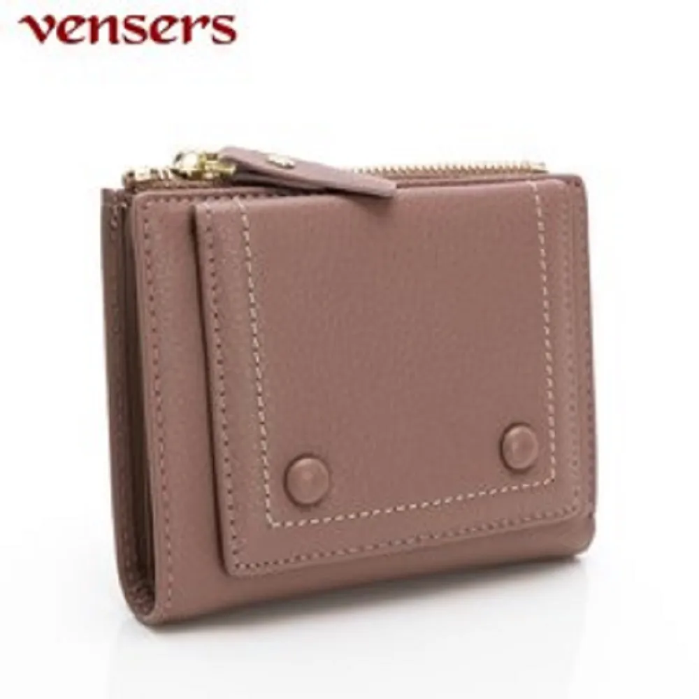 【vensers】小牛皮潮流個性皮夾~(TC606001黑色短夾) 歷史價格詳細信息