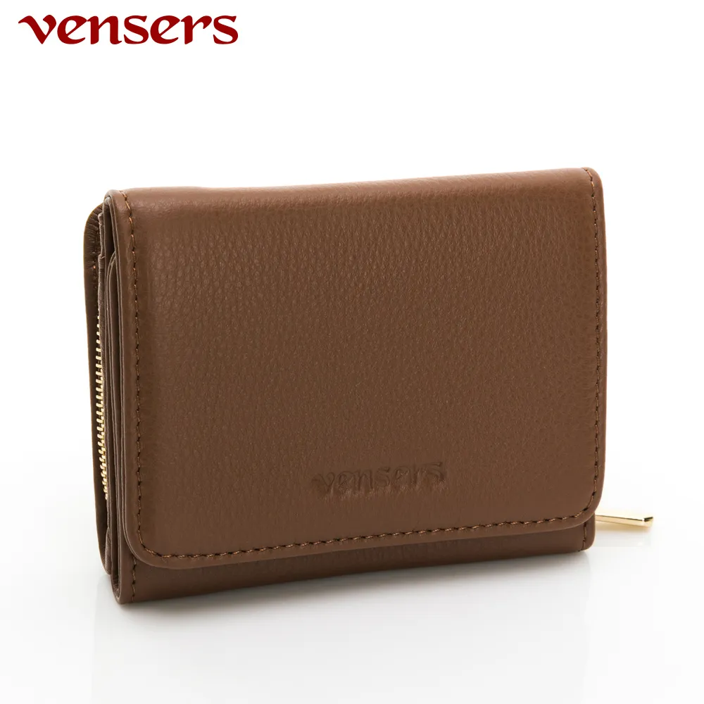 【vensers】小牛皮潮流個性皮夾~(TH331801深棕短夾) 歷史價格詳細信息