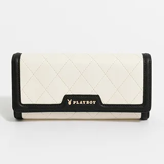 【PLAYBOY】翻蓋長夾  Limelight系列(黑白色) 歷史價格詳細信息