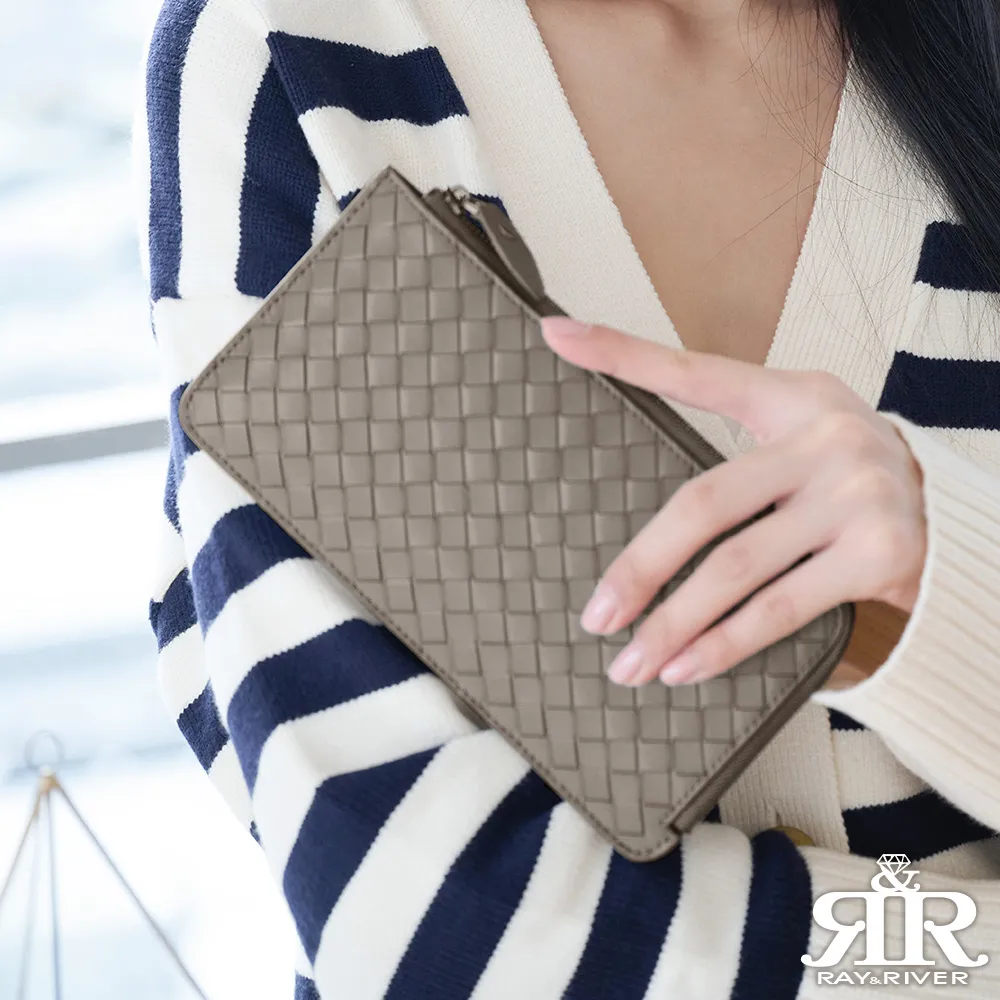 2R 葛瑞絲Grace梭織羊皮三折壓釦中夾 寶石藍 歷史價格詳細信息