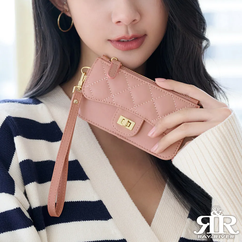 2R 綿霜羊皮 Kerry 菱格風琴卡片短夾 經典黑 歷史價格詳細信息