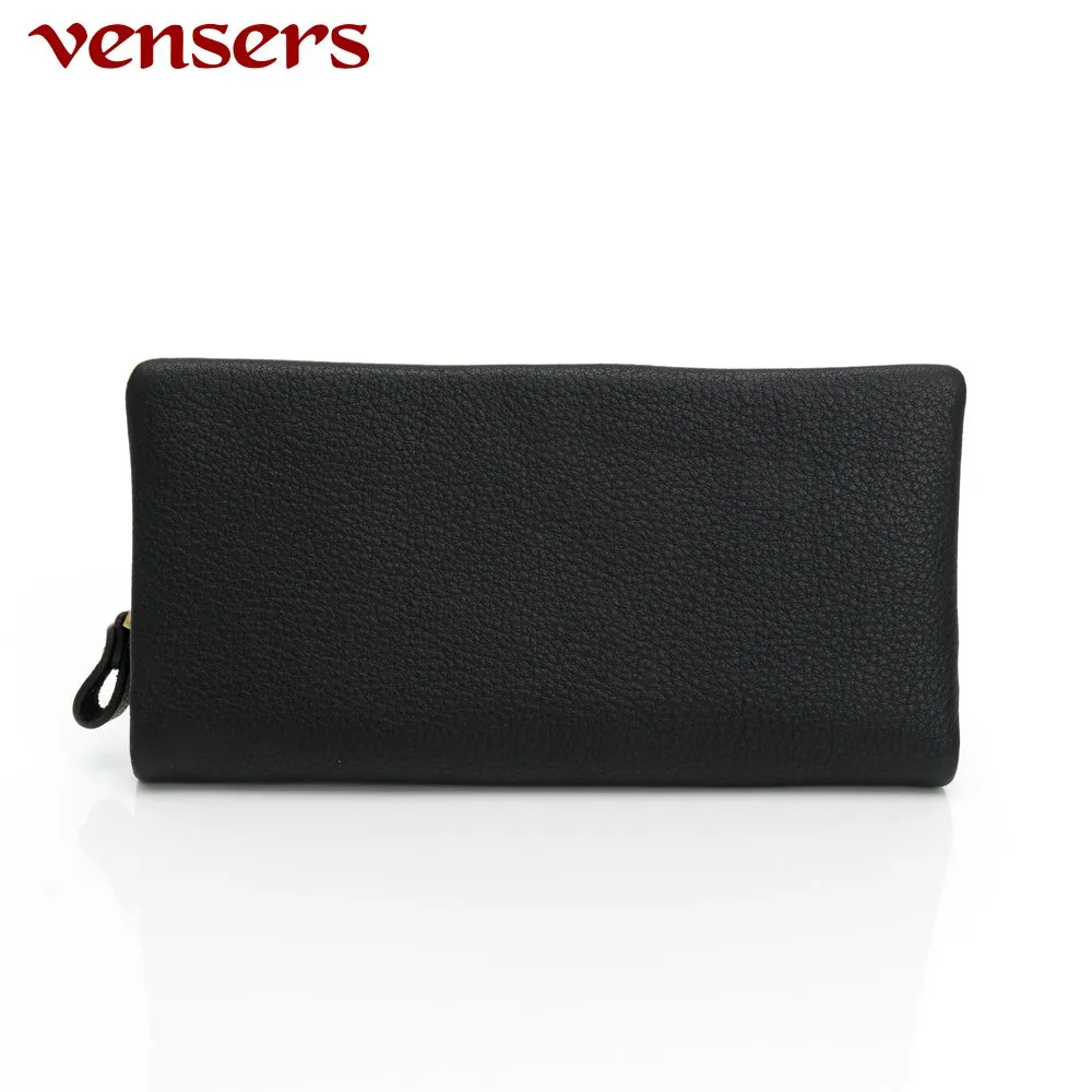 【vensers】小牛皮潮流個性皮夾~(TC605101黑色長夾) 歷史價格詳細信息