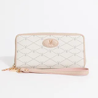 PLAYBOY - 拉鍊長夾 Graceful系列 - 米白色 歷史價格詳細信息