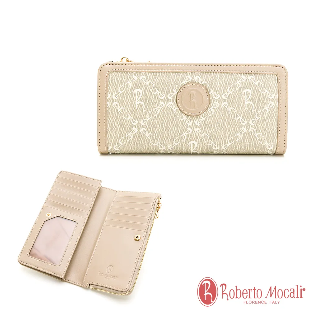 Roberto Mocali - 義大利諾貝兔芝士乳霜系列風琴式拉鍊零錢包 歷史價格詳細信息