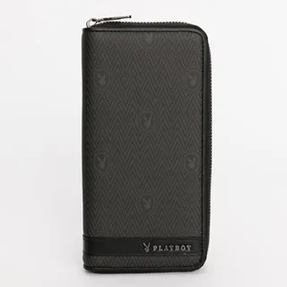 PLAYBOY - 拉鍊長夾 Defense系列 - 黑色 歷史價格詳細信息