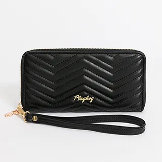 PLAYBOY - 長夾附手挽帶 After Midnight系列 - 藍色 歷史價格詳細信息