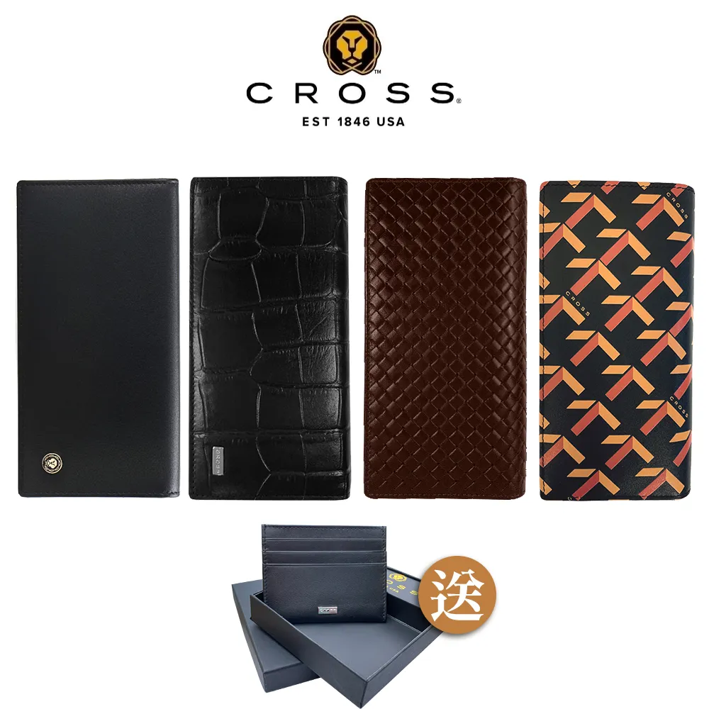 【CROSS】限量2折 頂級小牛皮十字紋4卡1零錢袋短夾 全新專櫃展示品(黑色 威廉系列) 歷史價格詳細信息
