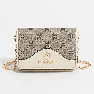 PLAYBOY - 卡片夾附手挽帶 Oat Milk Macchiato系列 - 咖啡色 歷史價格詳細信息