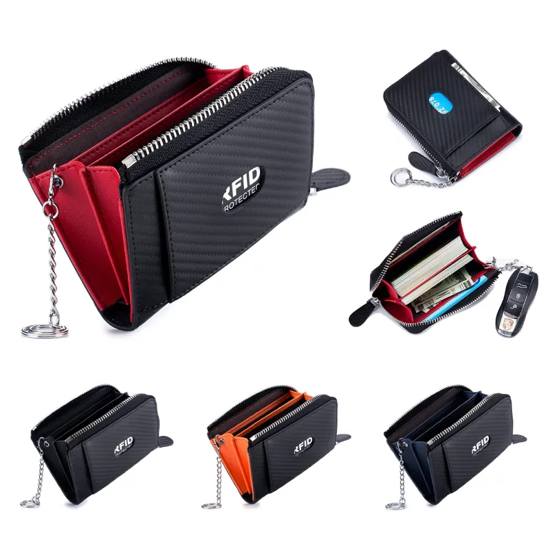 【玩皮工坊】碳纖維牛皮9卡位拉鍊小長夾男夾LH1048 歷史價格詳細信息