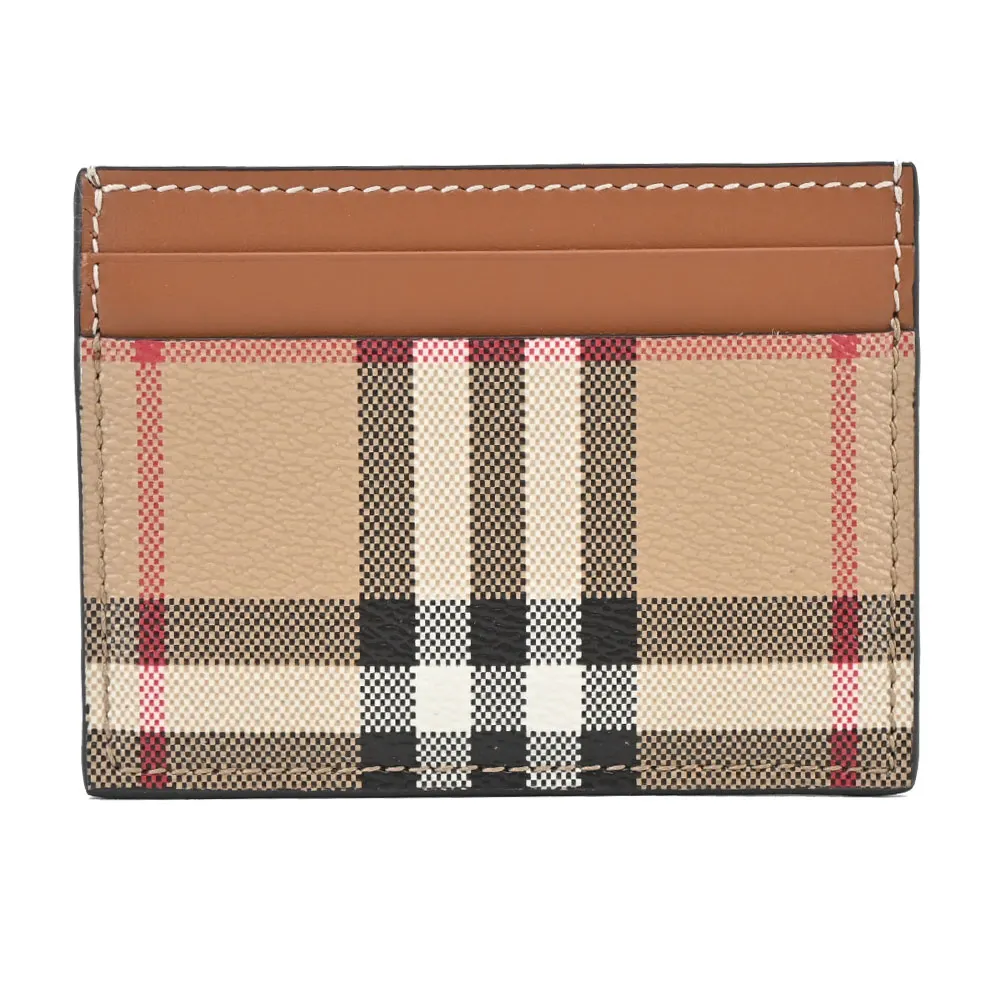 BURBERRY 經典格紋皮革肩背/托特包(暗樺木棕色) 歷史價格詳細信息