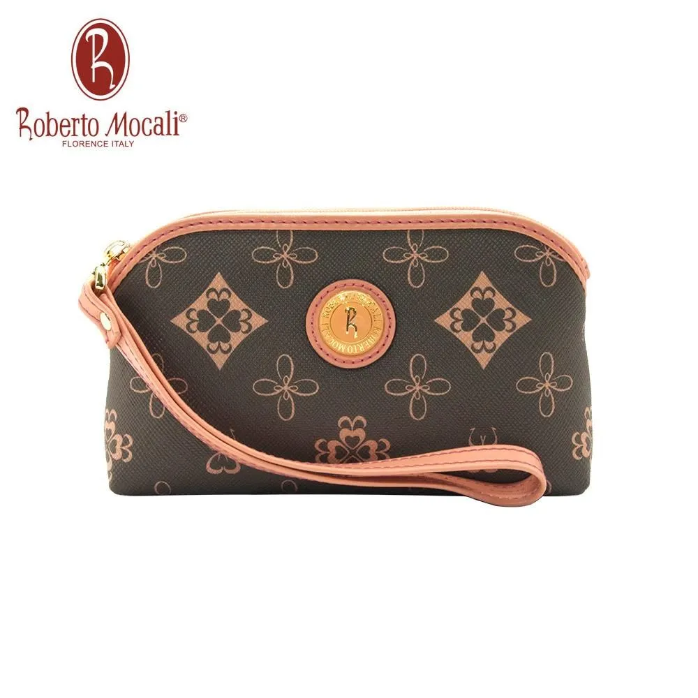 Roberto 手拿包小型容量二層主袋大型皮夾功能隨身品夾包100%進口牛皮革+防水緹花布 歷史價格詳細信息