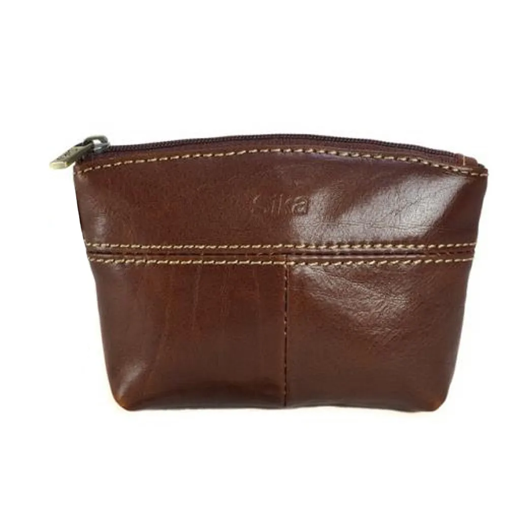 SIKA義大利時尚真皮拉鍊大容量零錢包A8257-01原味褐 歷史價格詳細信息
