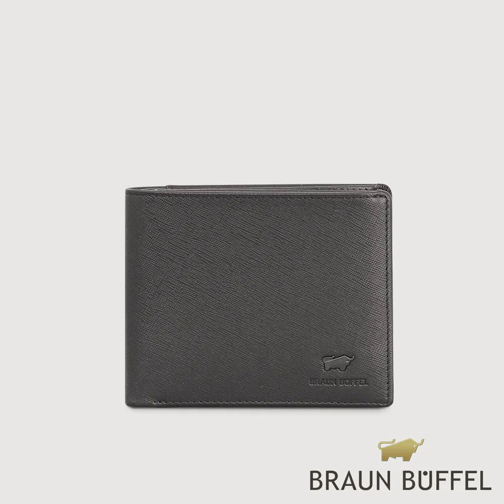 【BRAUN BUFFEL 德國小金牛】台灣總代理 艾康-A 9卡中間翻零錢袋短夾-黑色/BF554-318-BK 價格比較,價格查詢,歷史價格詳細信息