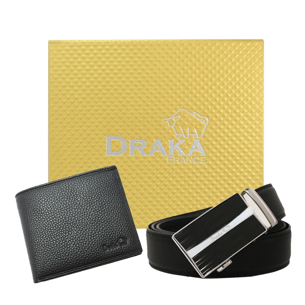 DRAKA 達卡 - 黃金禮盒 真皮皮夾+自動皮帶-7308 歷史價格詳細信息