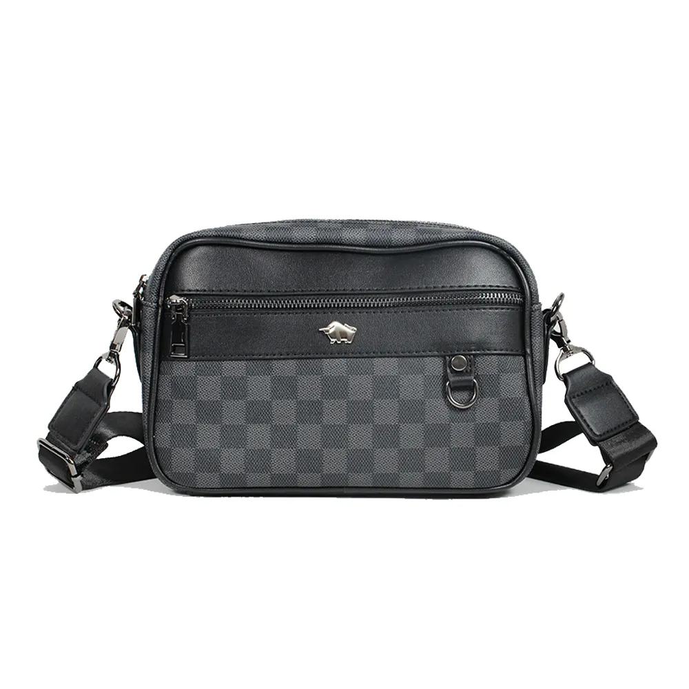 DRAKA 達卡 - Re.Simple系列-超纖皮革方格紋手拿包-6卡零錢袋 歷史價格詳細信息