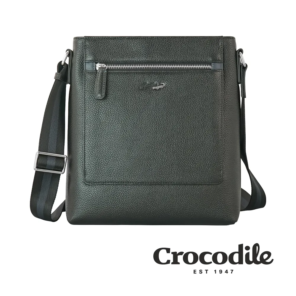 Crocodile 鱷魚皮件 Match 2.0系列 荔紋 橫式斜背包(M) 側背包-0104-09203-黑咖兩色 歷史價格詳細信息