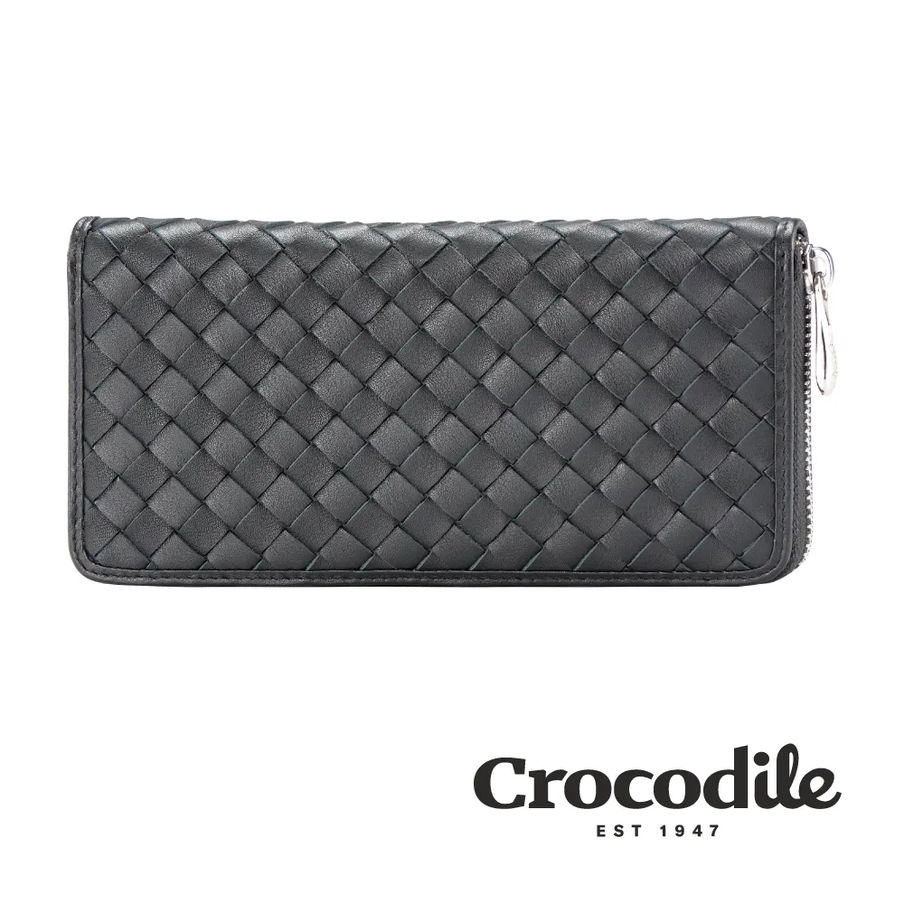 Crocodile Knitting系列真皮拉鍊長夾 納帕軟皮手工編織皮夾0103-60101-原廠公司貨 歷史價格詳細信息