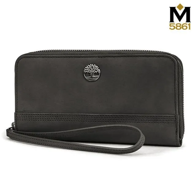 【Timberland】女皮夾 長夾 牛皮夾 拉鍊錢包 多卡夾 手拿包 配腕帶／咖色 歷史價格詳細信息