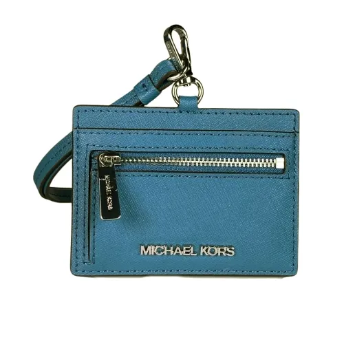 Michael Kors 銀字防刮皮革證件夾套(孔雀藍) 歷史價格詳細信息
