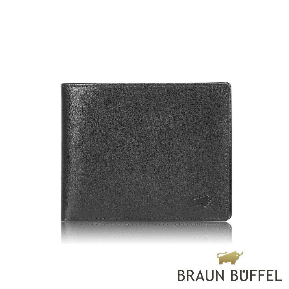 【BRAUN BUFFEL 德國小金牛】台灣總代理 路西奧 8卡中間翻零錢袋短夾-黑色/BF399-318-BK 價格比較,價格查詢,歷史價格詳細信息
