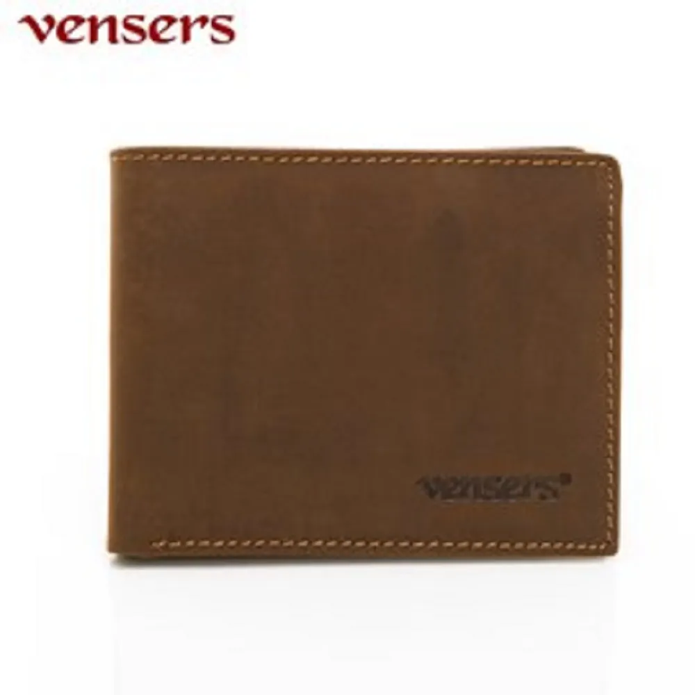 【vensers】小牛皮潮流個性皮夾~(NB0154803黑色短夾) 歷史價格詳細信息