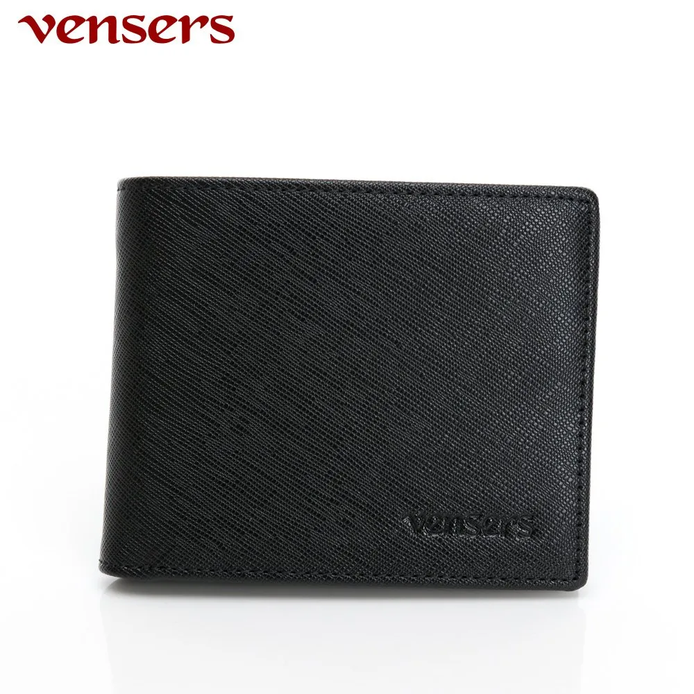【vensers】小牛皮潮流個性皮夾~(TA302801黑色短夾) 歷史價格詳細信息