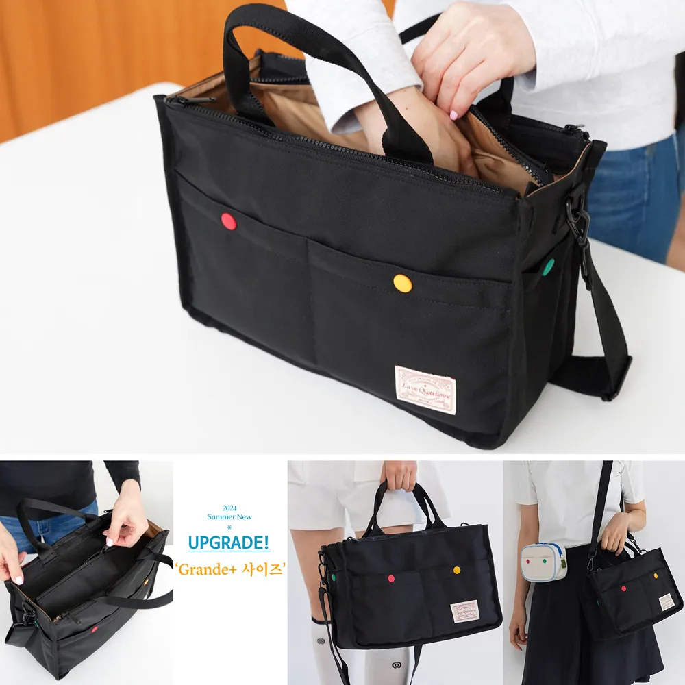 【韓國 invite.L】升級質感鈕扣糖果配色!! 袋中袋 雙拉鍊式設計 手提包 包中包 歷史價格詳細信息