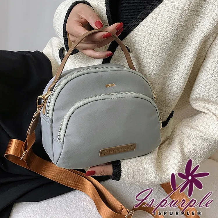 【iSPurple】休閒文青＊簡約防水尼龍手提肩背包/天藍 歷史價格詳細信息