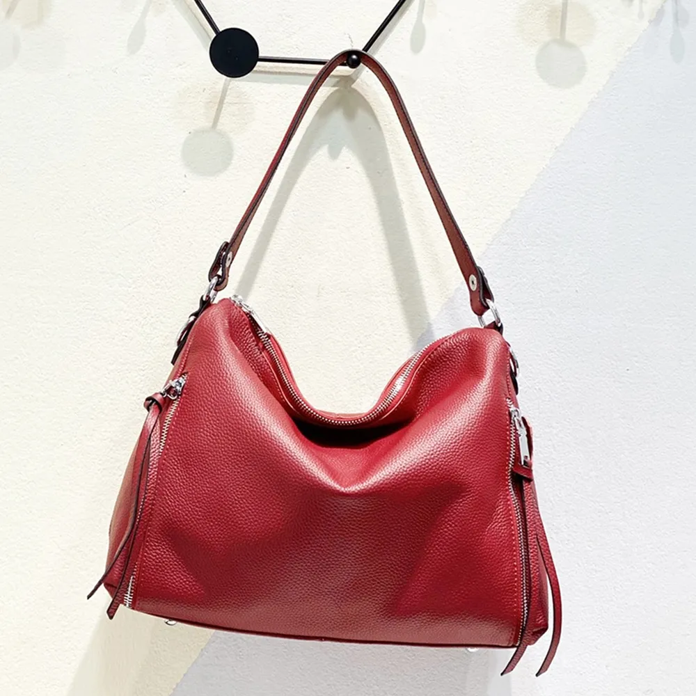 【伊卡柔Ikary】時尚高級感百搭撞色真皮水桶包(9816米白) 歷史價格詳細信息