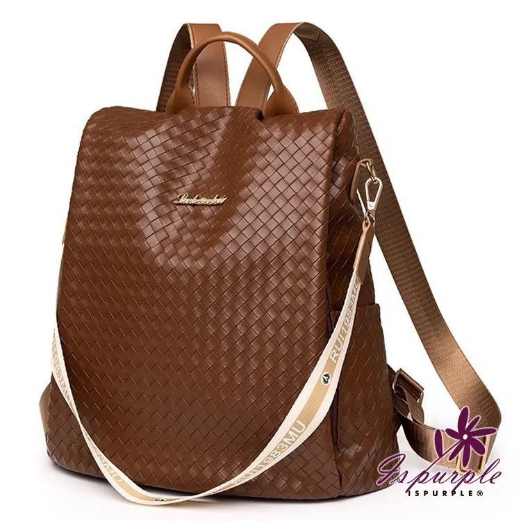 【iSPurple】針織民族＊毛線大容量購物手提肩背包/2色可選 歷史價格詳細信息