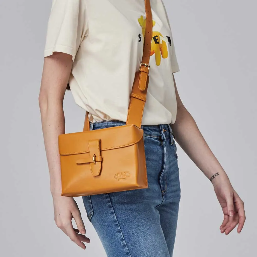 moz瑞典 駝鹿 皮革 防潑水 斜背相機包 (栗子色) 歷史價格詳細信息