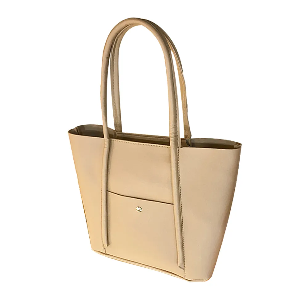 伊卡柔Ikary-質感V字壓紋簡約托特包附小零錢包N103淺棕 歷史價格詳細信息