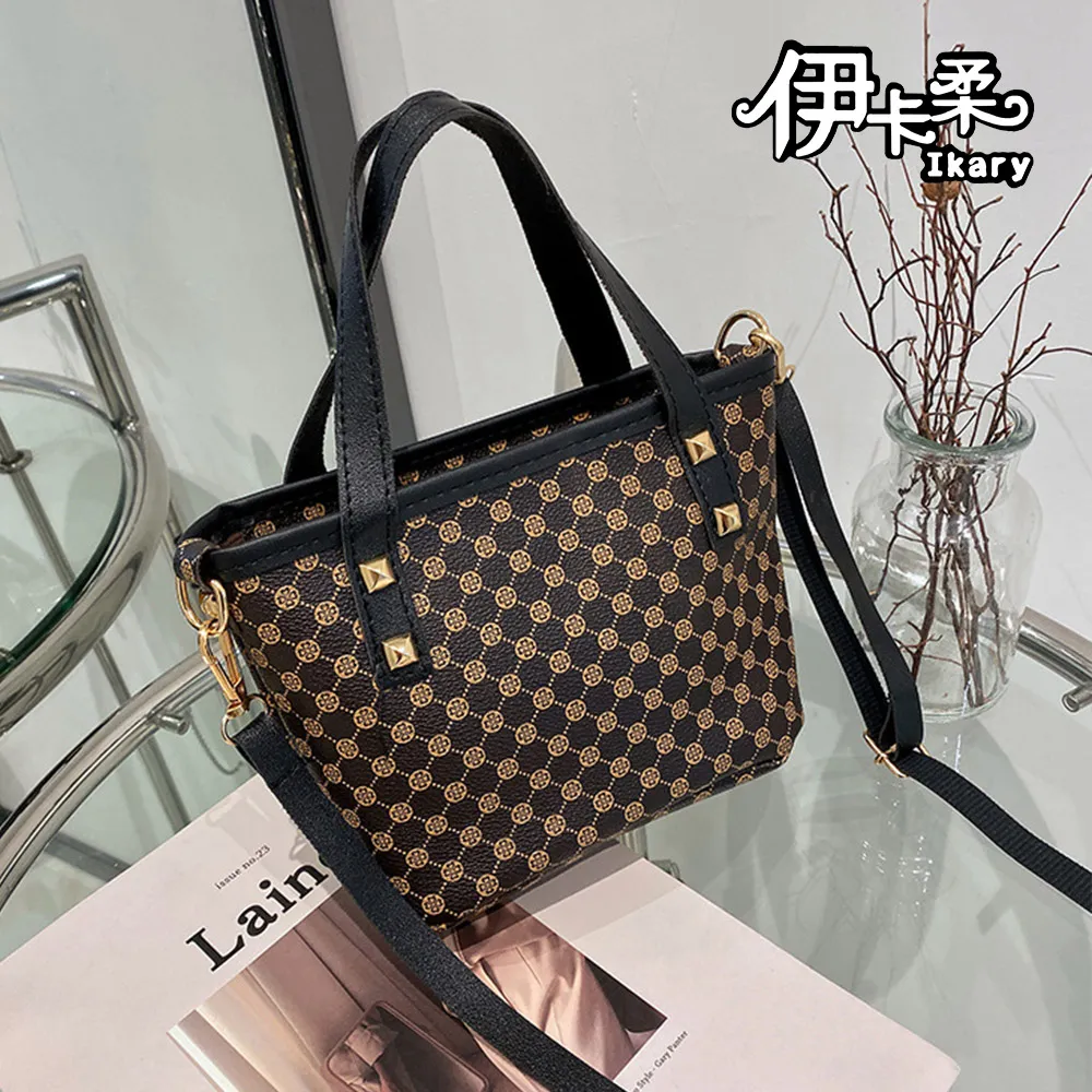 伊卡柔Ikary-質感V字壓紋簡約托特包附小零錢包N103淺棕 歷史價格詳細信息