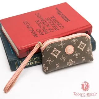 Roberto 手拿包小型容量二層主袋大型皮夾功能隨身品夾包100%進口牛皮革+防水緹花布 歷史價格詳細信息