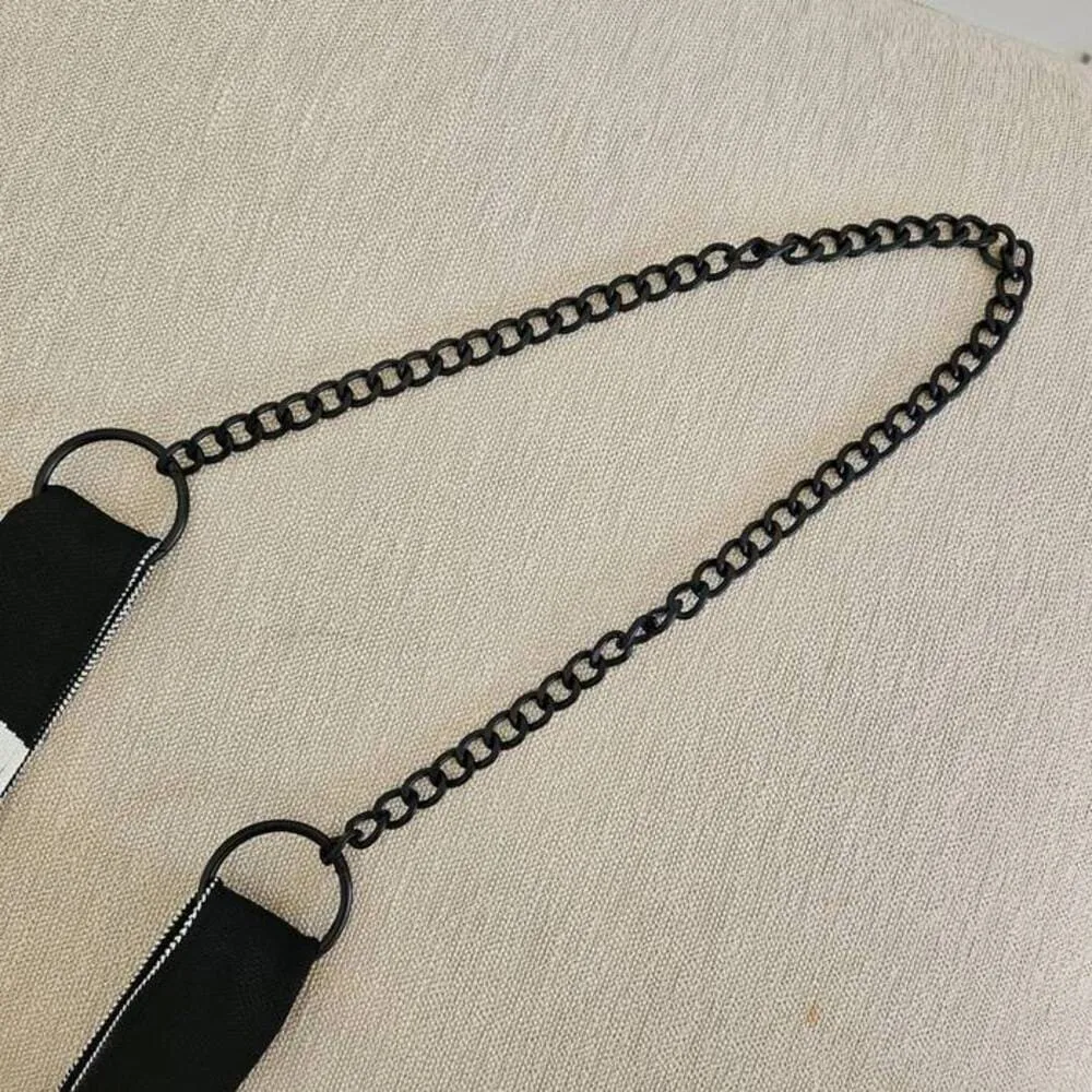 背帶 黑色提花背带男吊裤带女款日韩松紧时尚三夹吊带配饰真皮缝合可调~清倉 歷史價格詳細信息