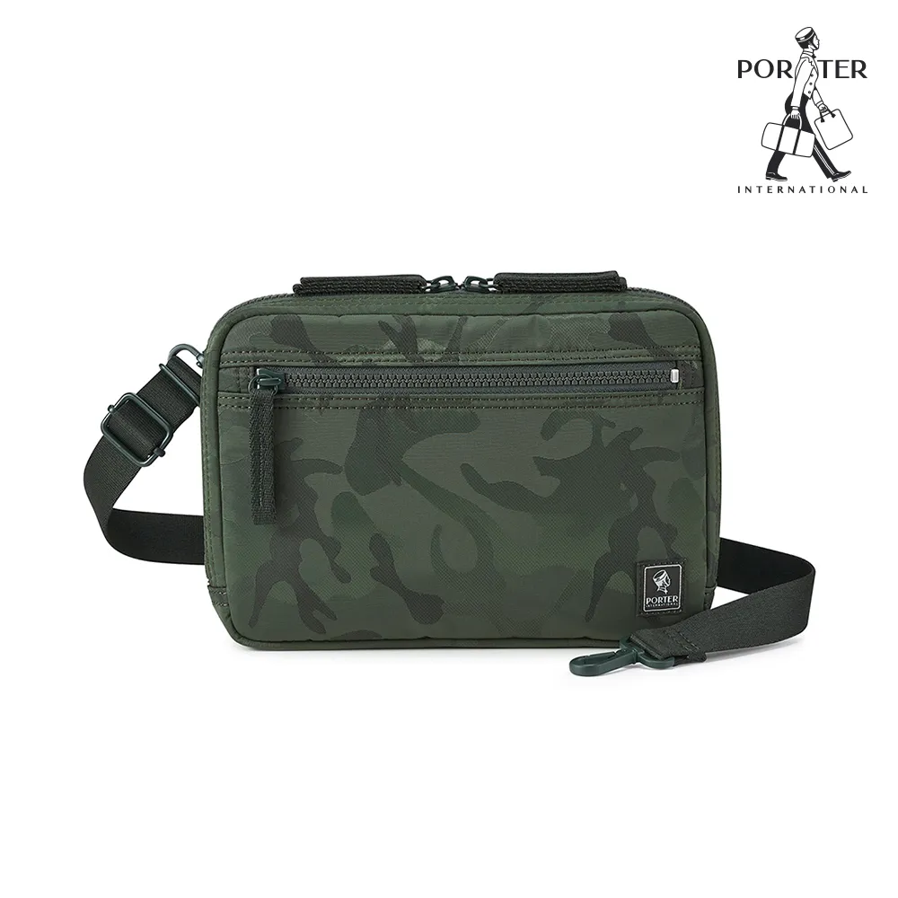 PORTER INTERNATIONAL 緹花菱格紋水餃包 肩背包 托特包 (咖綠) 歷史價格詳細信息