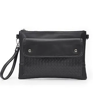 男士手包 編織軟面大容量手拿包 休閑商務手機包 手拿包 零錢包  腋下包 夾包-麥包包 歷史價格詳細信息