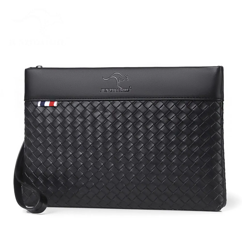 (NEW MAN)男士黑色反折造型手拿包 歷史價格詳細信息