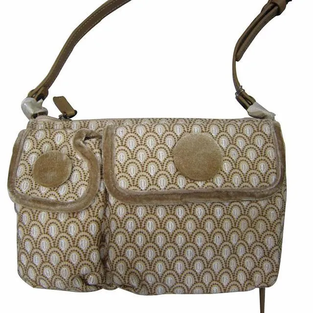 SALVADORBACHILLER腰包多功能腰包肩背斜側背防水絨布+皮革內多夾層大皮夾設計 價格比較,價格查詢,歷史價格詳細信息