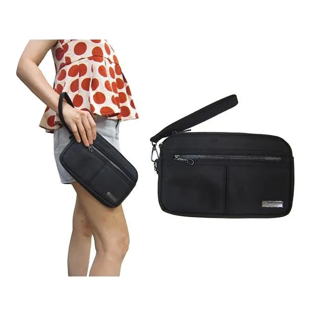 防水戶外手拿包油蠟帆布瘋馬皮男女收納包洗漱包復古拉鍊整理小包 歷史價格詳細信息