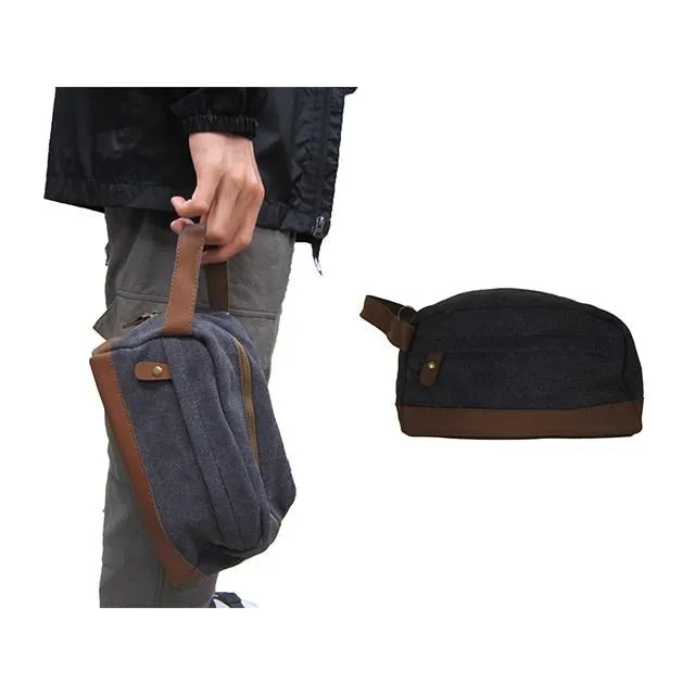 TONE 手拿包中容量分類包隨身包進口防水防布+皮革材質大齒拉鍊固定提把 歷史價格詳細信息