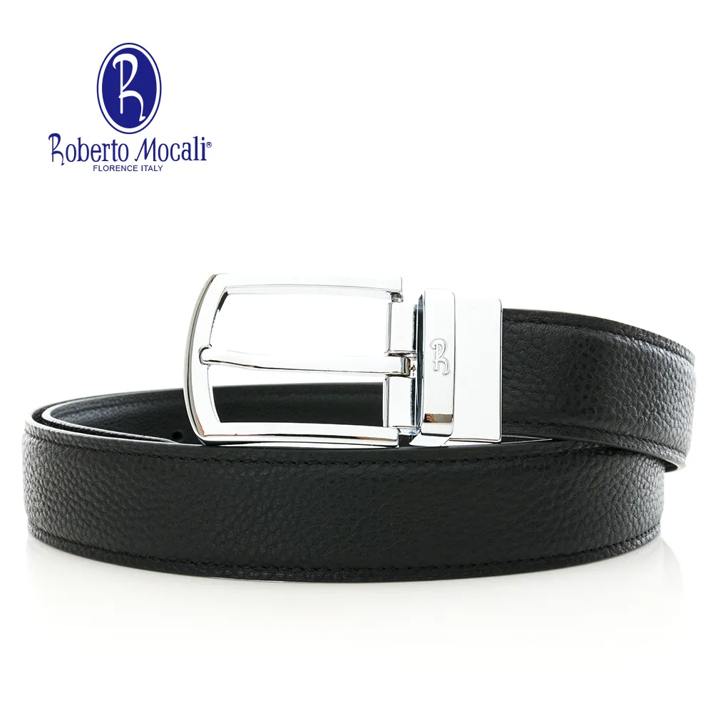 【Roberto Mocali】(RM-8213BKF)扣洞式皮帶-黑色 歷史價格詳細信息