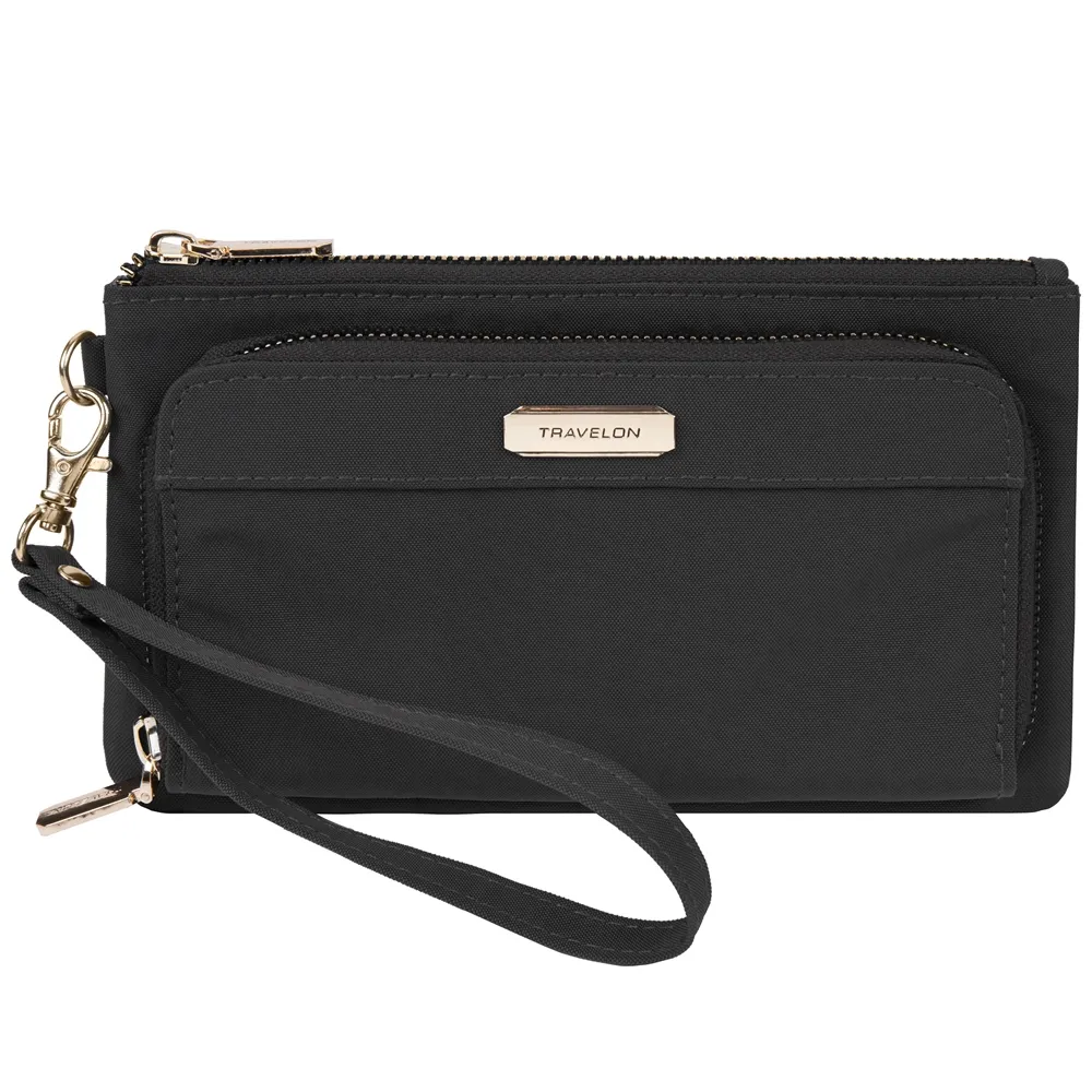 TRAVELON 雙層拉鍊防盜長夾(黑) 歷史價格詳細信息